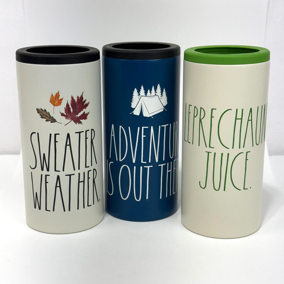 Lot of 3 Stainless Steel Insulated Slim Can Cooler by Rae Dunn Assortment - Picture 1 of 12